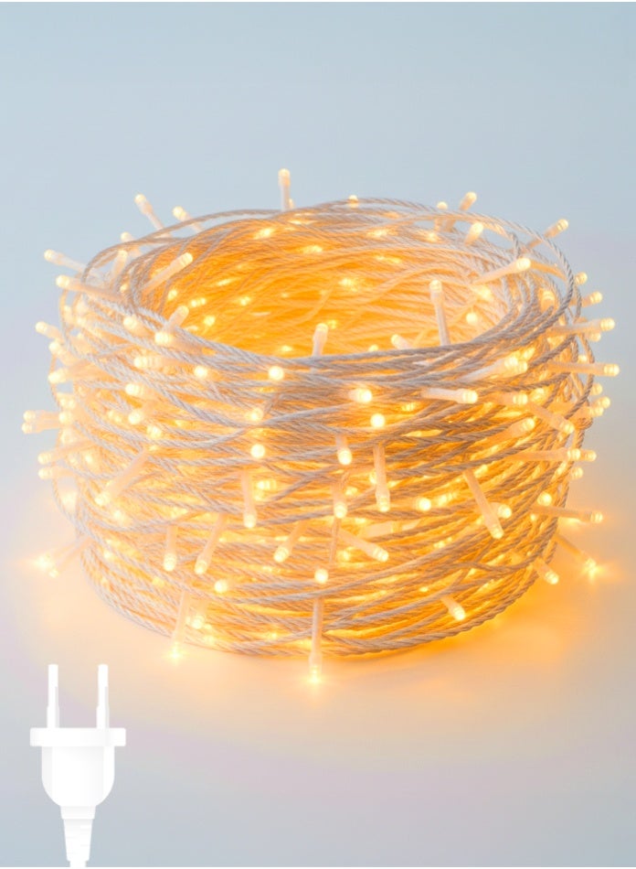 مودي سلسلة إضاءة LED بطول 40 مترًا، لون أبيض بارد، 360 مصباح LED، مقاومة للماء بمعيار IP44، قابس ثنائي، أضواء زينة رمضانية وعيدية للمنزل والمجالس والمساجد والشرفات والاستخدام الخارجي - Image 5